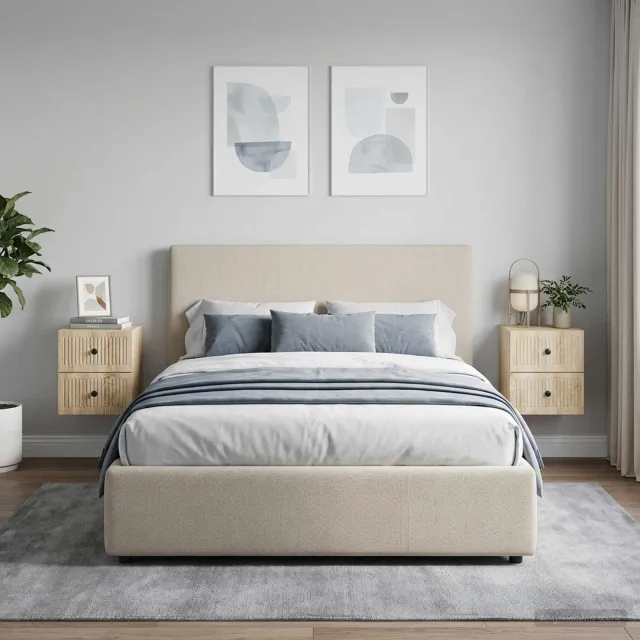 vidaXL Wandbeugel Bedkast 2 st Sonoma Eiken 33 x 34,5 x 40 cm Bruin