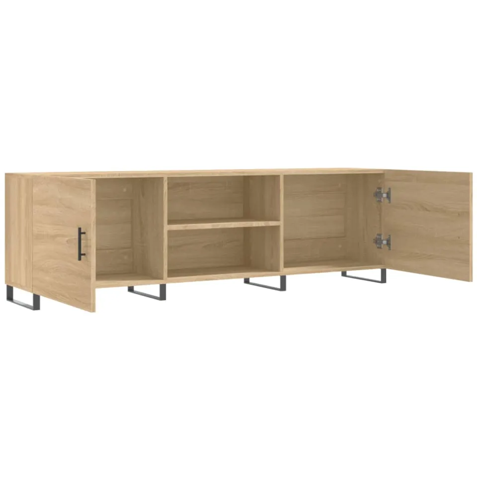 vidaXL Tv-meubel 150x30x50 cm bewerkt hout sonoma eikenkleurig, foto 4