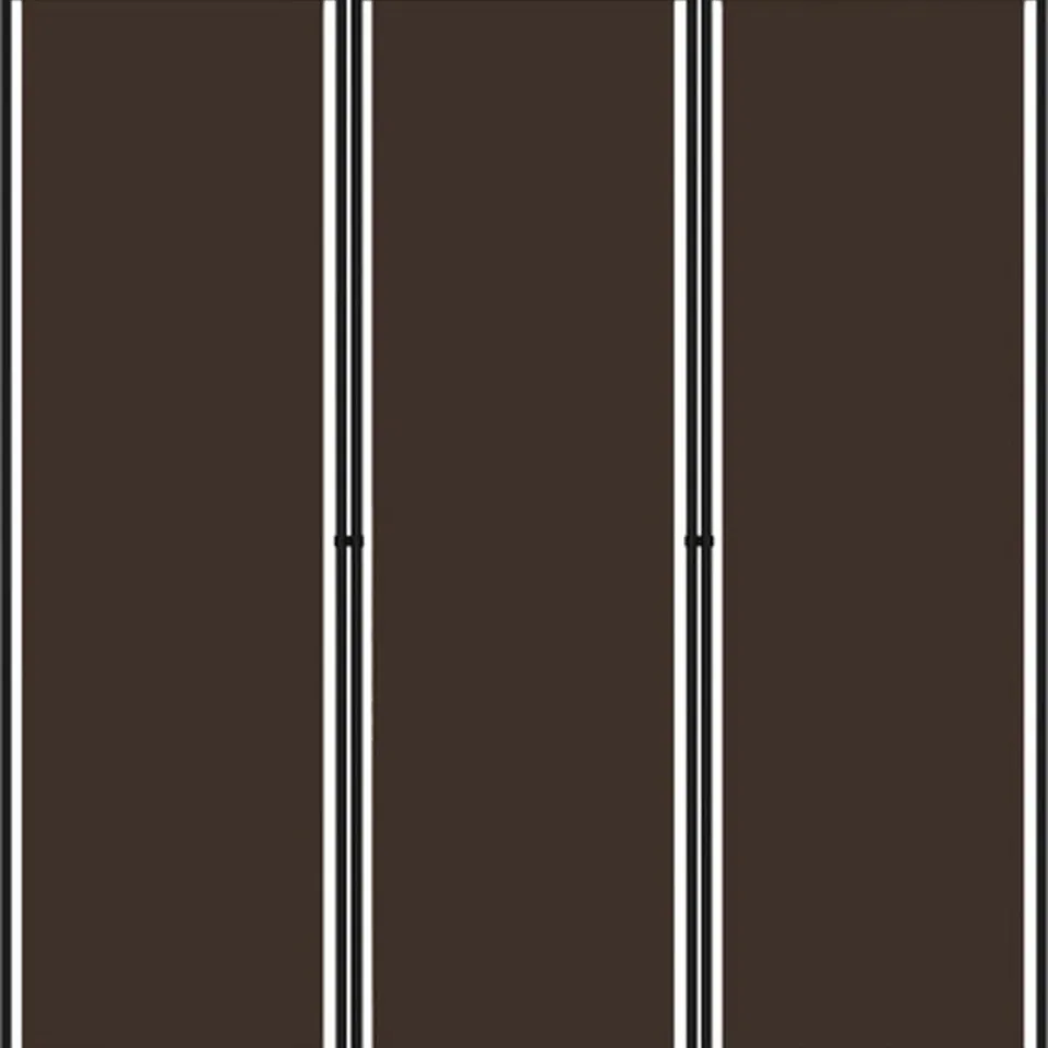 vidaXL Kamerscherm met 3 panelen 150x180 cm bruin, foto 3