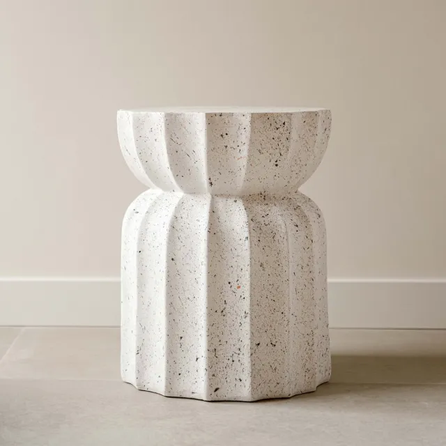 Indore Home Bijzettafel - Oslo - Steenlook - MgO Beige