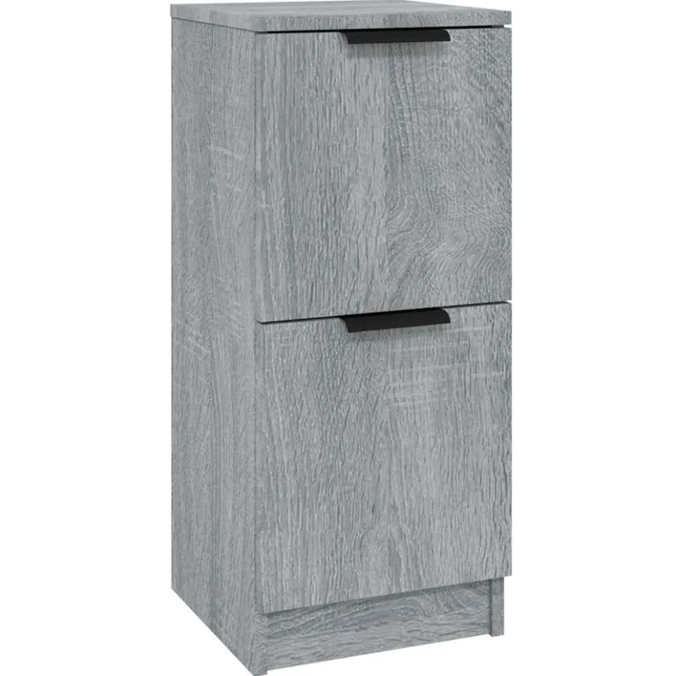 vidaXL Dressoir 30x30x70 cm bewerkt hout grijs sonoma eikenkleurig, foto 3