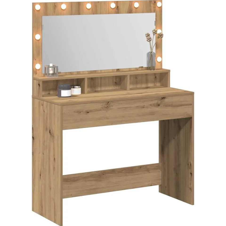 vidaXL Plafondtafel Artisan Eiken 100 x 41 x 135 cm Bewerkt hout Bruin