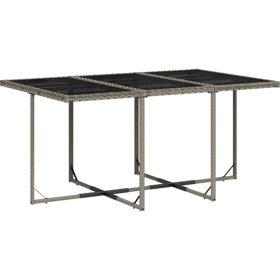 vidaXL 11-delige tuinset met kussens, grijs polyrotan, foto 3