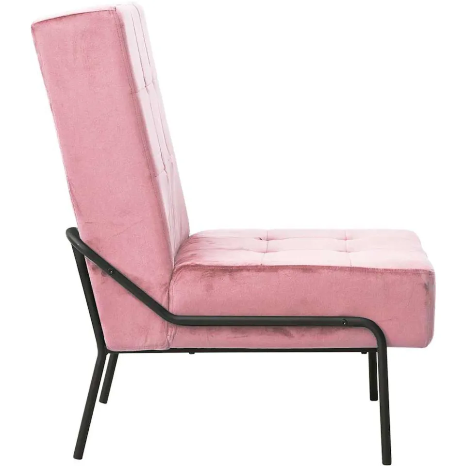 vidaXL Relaxstoel 65x79x87 cm fluweel roze, foto 4