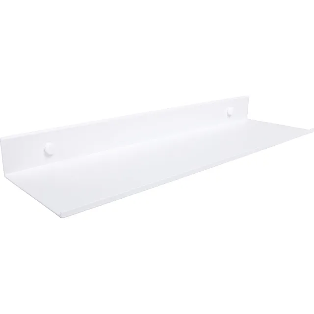 QUVIO Wandplank - Muurplank - Planchet - Wandrekje - Wandplankje - Wandrek - Zwevend - Industrieel - Metaal - 60 cm - Wit