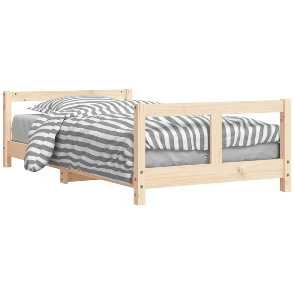 vidaXL Kinderbedframe 80x160 cm massief grenenhout bruin, foto 3
