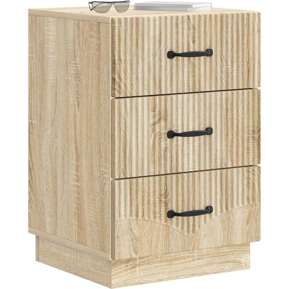 vidaXL Nachtkastje Sonoma Eiken 43 x 41 x 63,5 cm Bewerkt hout Bruin