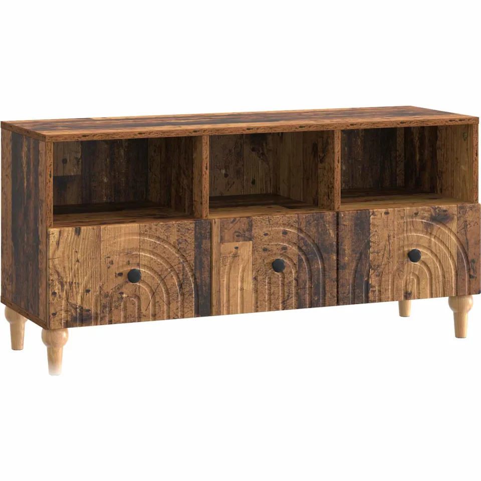 vidaXL TV-kast 102 x 34,5 x 50 cm Oudhout Geconstrueerd hout Bruin