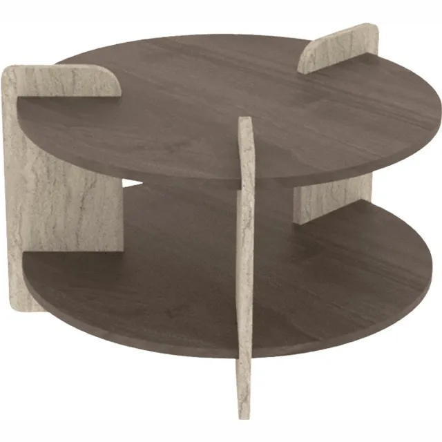 CaliCosy Ronde salontafel met dubbel blad Ø70 cm - MILO Beige