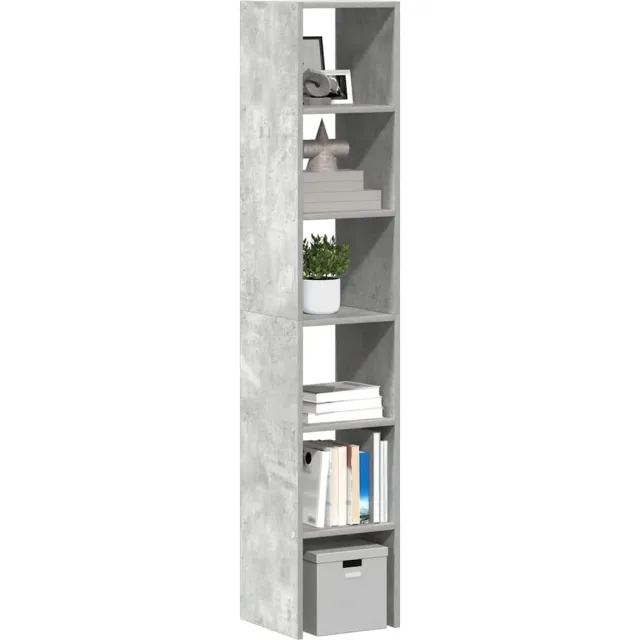 vidaXL Boekenkasten 2 st stapelbaar 30x30x80cm bewerkt hout betongrijs