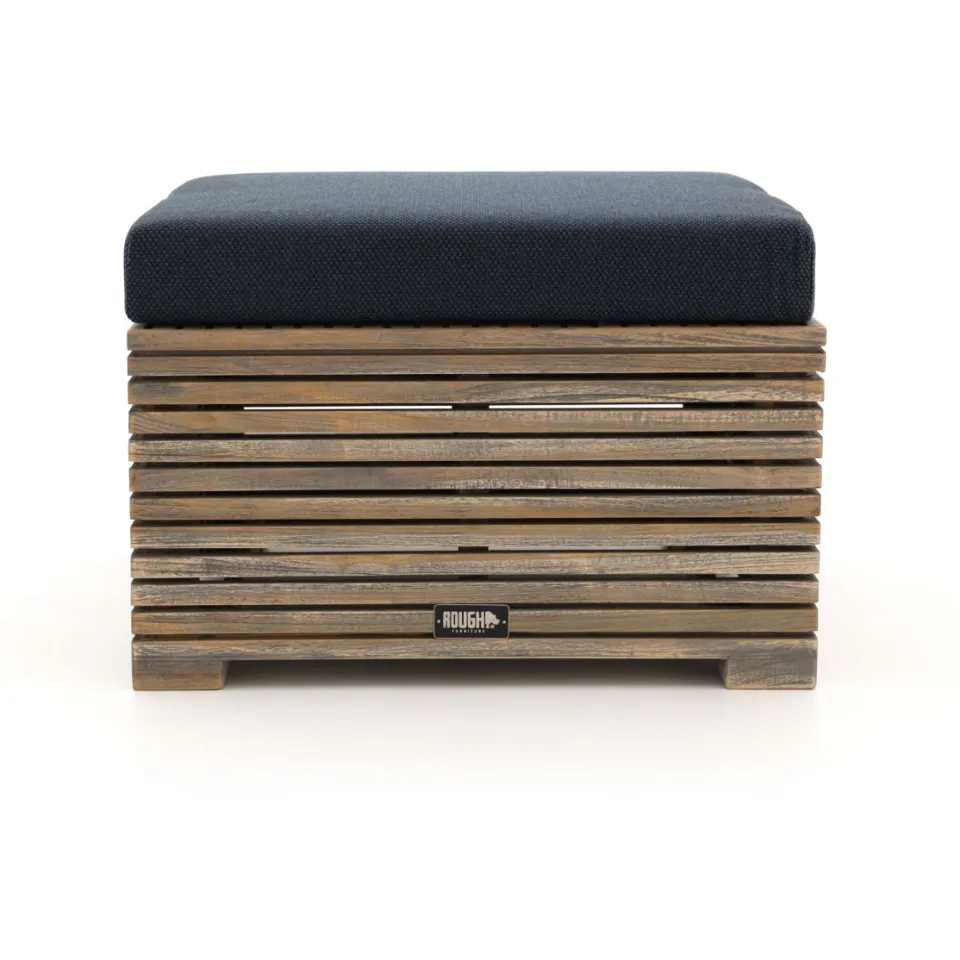 ROUGH Furniture ROUGH-C lounge voetenbank 60x60cm bruin, foto 5