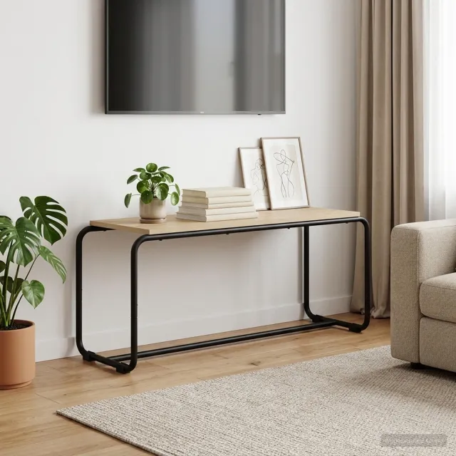 vidaXL TV-standaard 98 x 35.5 x 42 cm Sonoma Eiken Bewerkt hout, foto 2