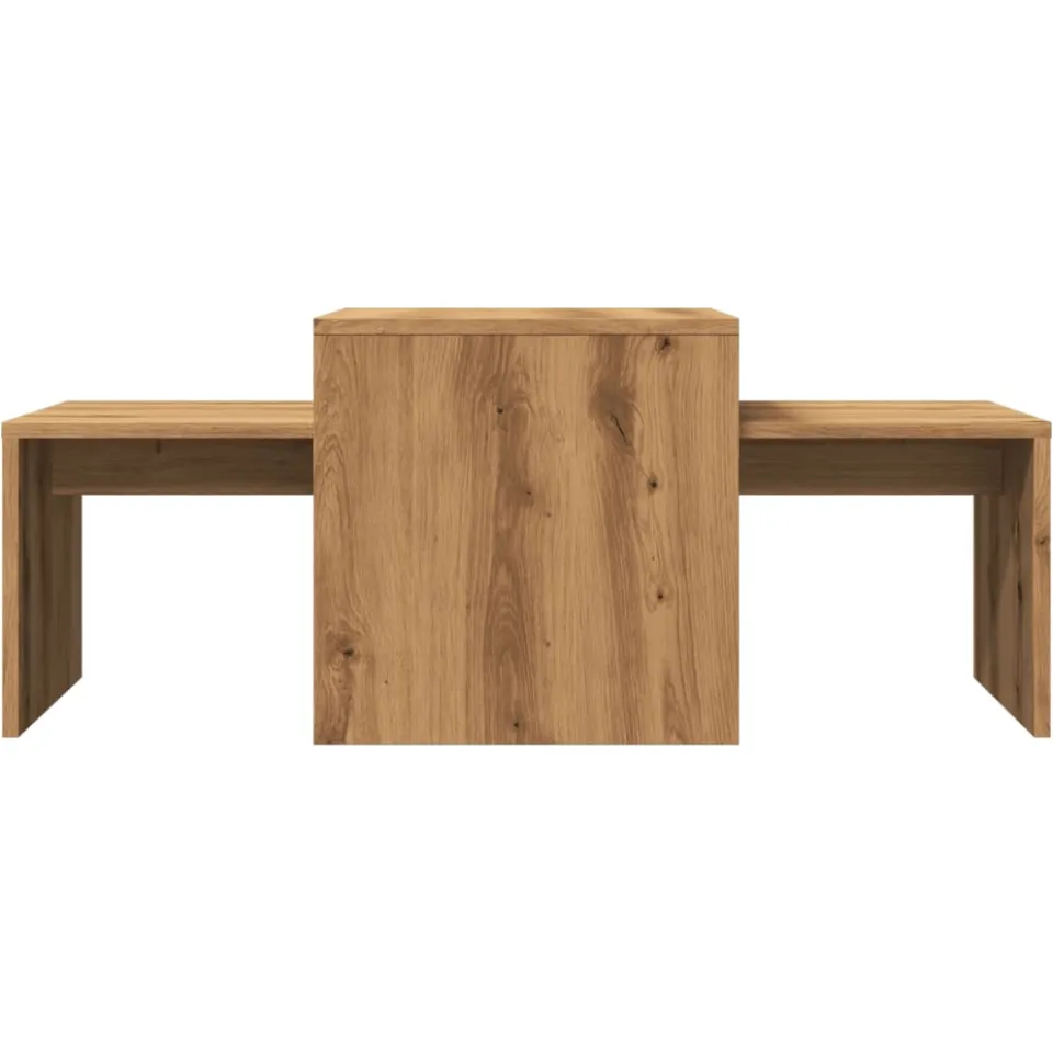 vidaXL Salontafel 100x48x40 cm bewerkt hout artisanaal eikenkleurig, foto 4