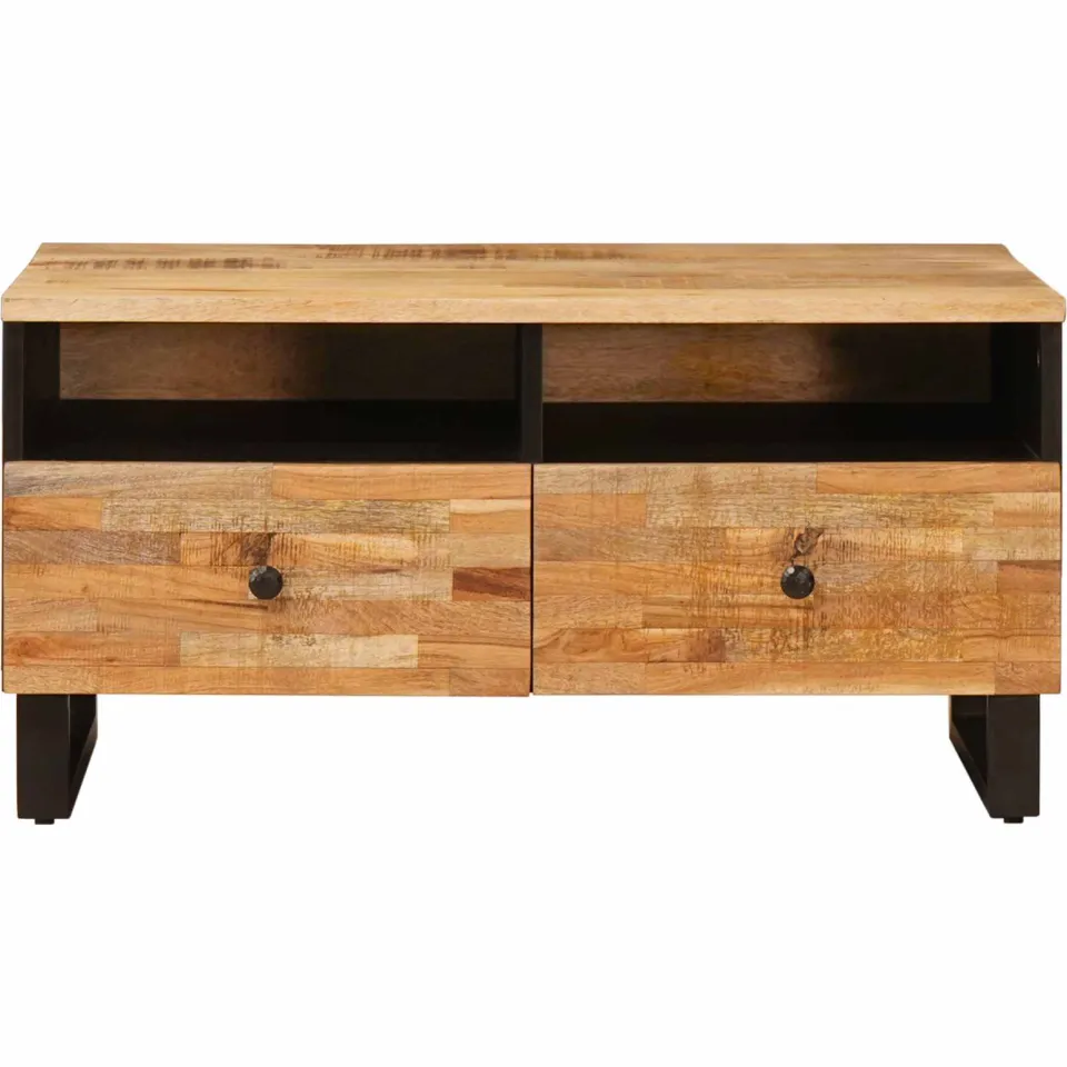 vidaXL Salontafel Bruin 80 x 54 x 40 cm Massief Mango Hout, foto 3