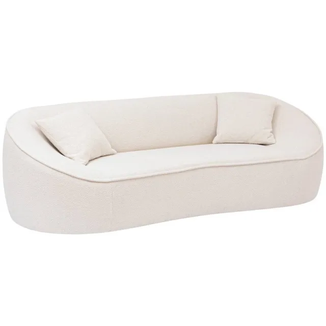 Atmosphera Créateur d'intérieur® 3-zitsbank met bouclé-stof OSTUNI Blanc