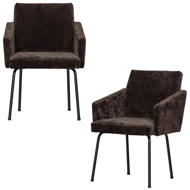 WOOOD Mount eetkamerstoel donkerbruin dark brown
