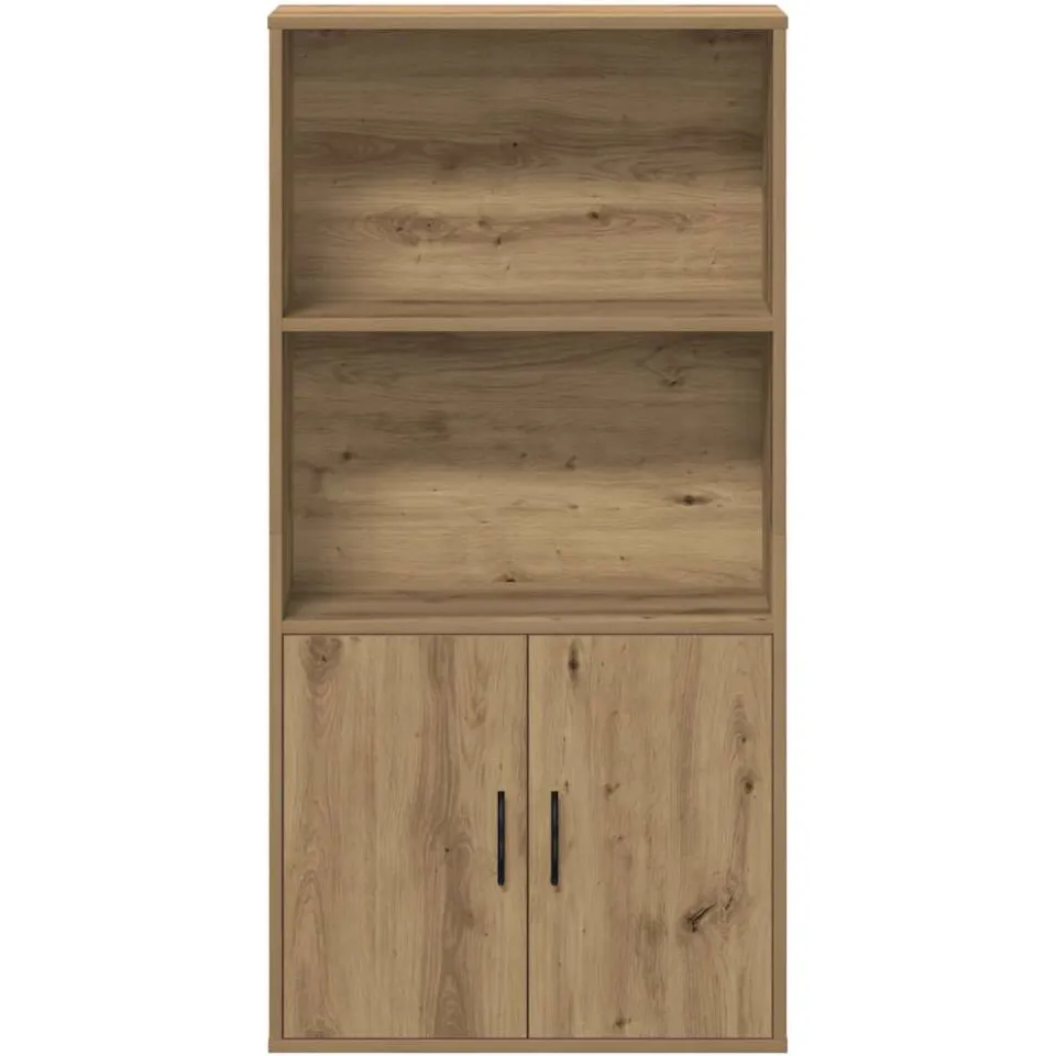 vidaXL Boekenkast 60x24x120 cm bewerkt hout artisanaal eikenkleurig Bruin