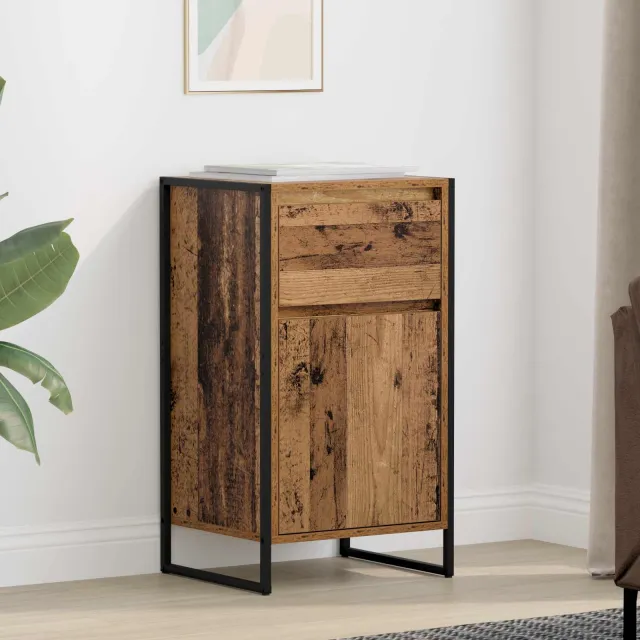 vidaXL Dressoir Oud Hout 43 x 36 x 75,5 cm Bewerkt hout bruin, foto 2