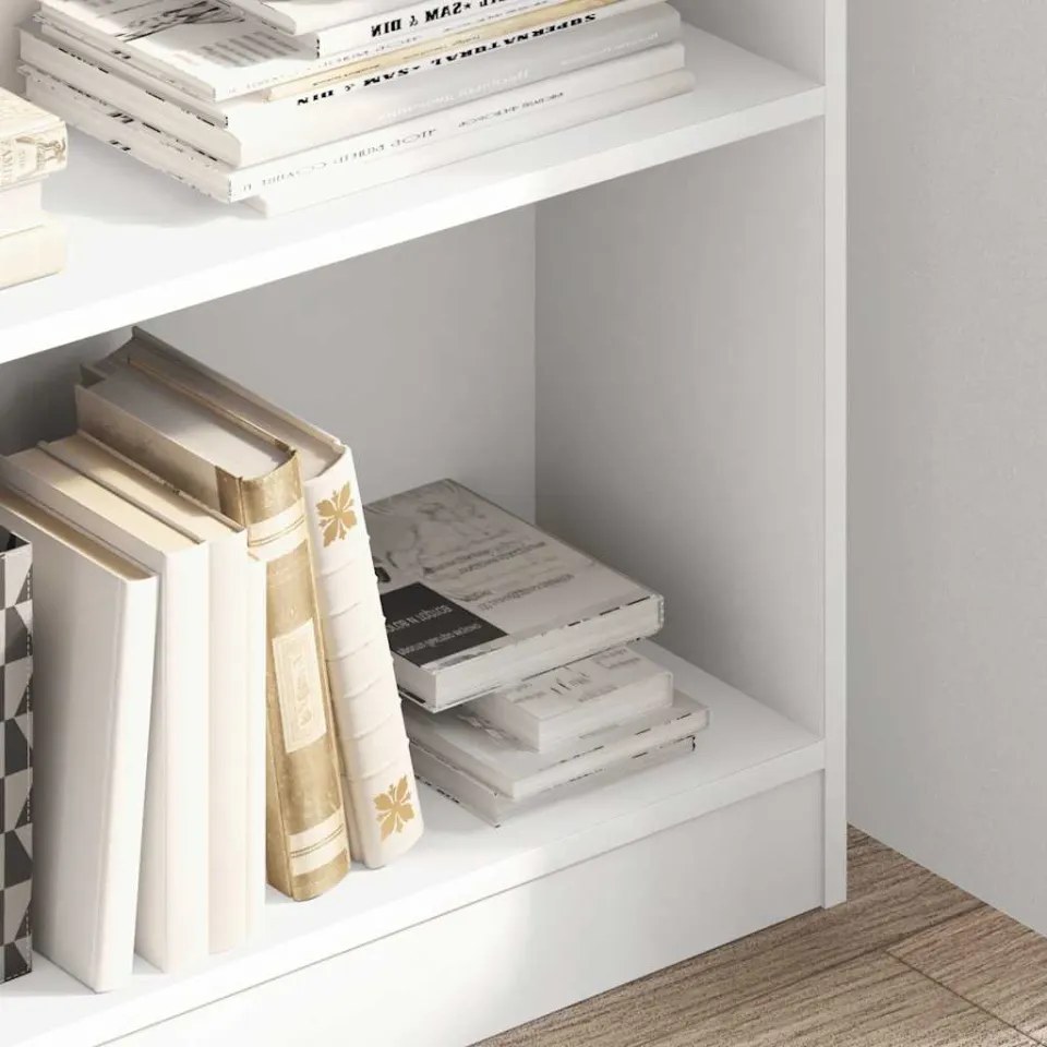 vidaXL Boekenkast 80x24x109 cm bewerkt hout wit, foto 4