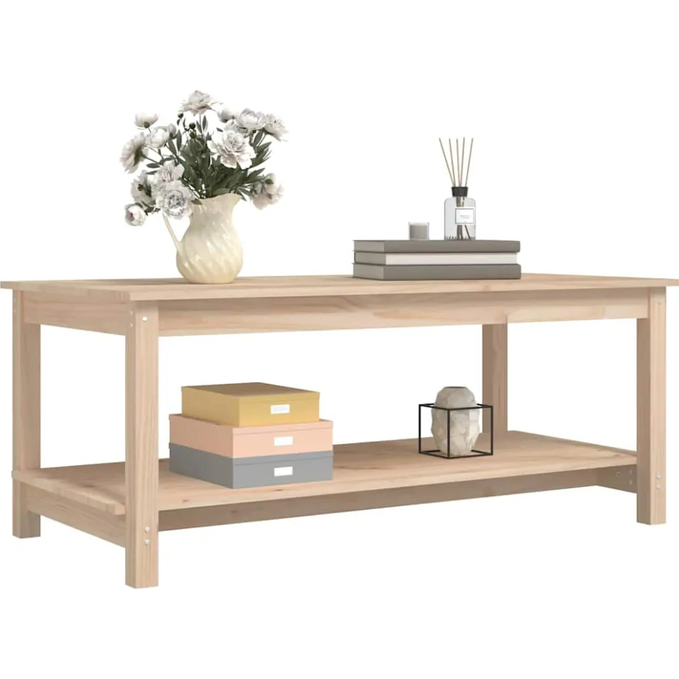 vidaXL Salontafel 110x55x45 cm massief grenenhout Bruin