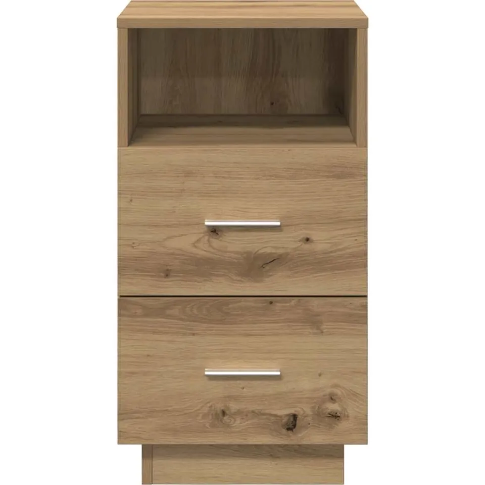 vidaXL Nachtkastjes 2 st met 2 lades 36x36x68 cm artisanaal eiken, foto 4