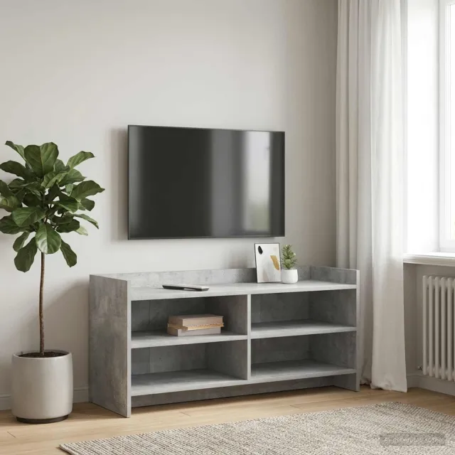 vidaXL TV-kast 100 x 33 x 47 cm Betongrijs Bewerkt hout grijs, foto 2