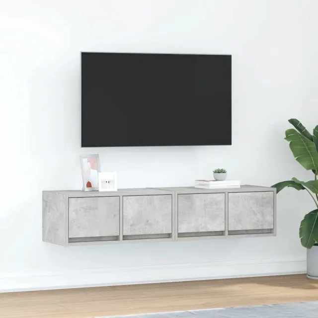 vidaXL Tv-meubels 2 st 60x31x25,5 cm bewerkt hout betongrijs grijs, foto 2