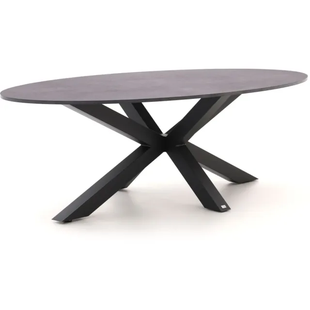 Bellagio tuinmeubelen Bellagio Induno Ellips dining tuintafel 240x120cm Grijs