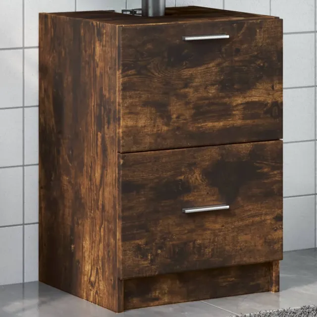 vidaXL Wastafelkast 40x37x59 cm bewerkt hout gerookt eikenkleurig, foto 2