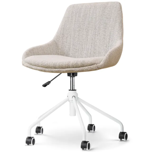 Nolon Nout-Isa bureaustoel beige gemêleerd - wit onderstel
