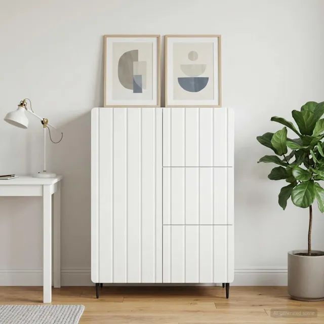 vidaXL Dressoir Wit 66 x 34,5 x 91,5 cm Bewerkt hout, foto 2