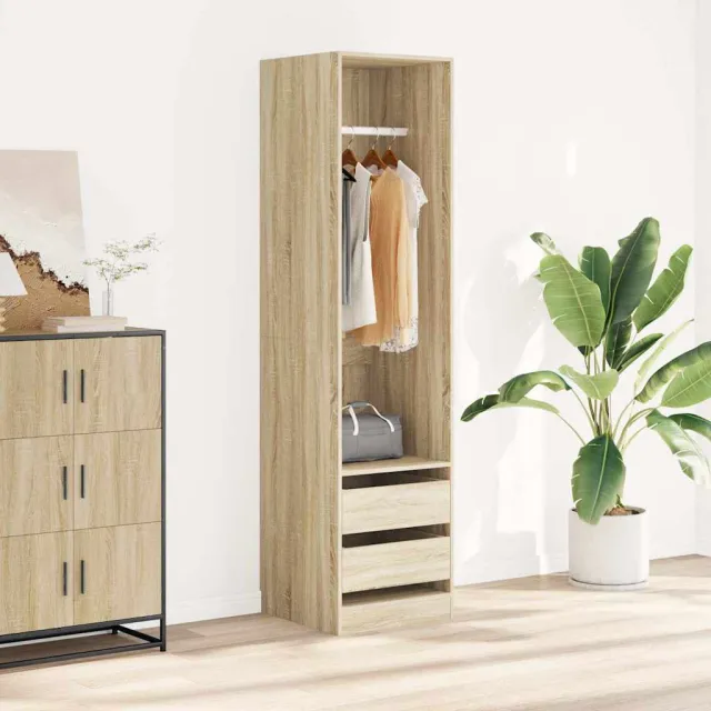 vidaXL Kledingkast met lades 50x50x200 cm bewerkt hout sonoma eiken, foto 2