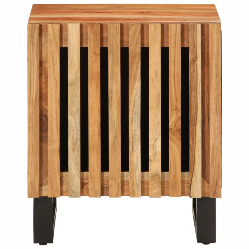 vidaXL Nachtkastjes 2 st 40x34x46 cm massief acaciahout bruin, foto 4