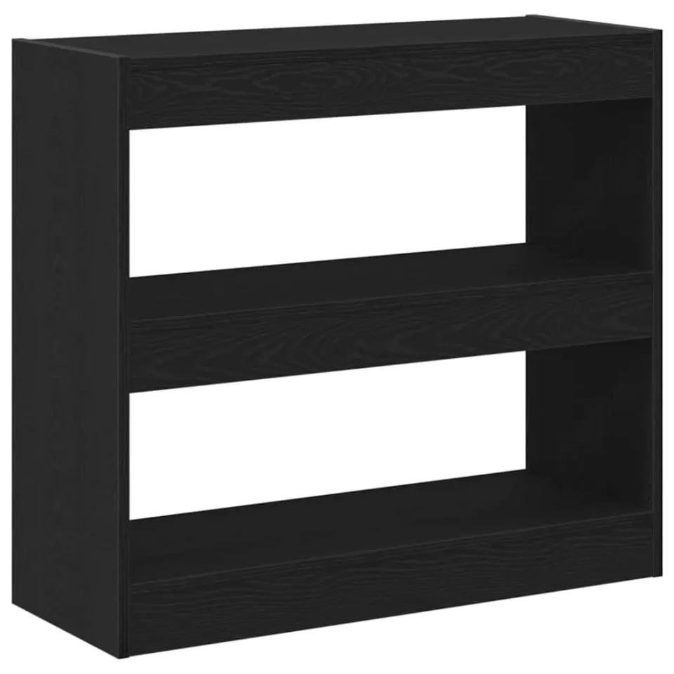 vidaXL Boekenkast 2-laags 2 st 80 x 30 x 72 cm Bewerkt hout Zwart