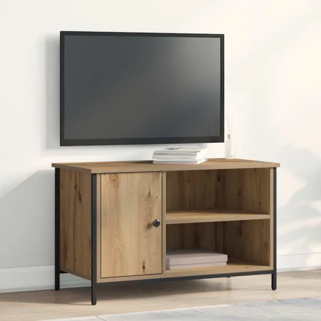vidaXL TV-kast 80 x 40 x 50 cm artisanaal eikenkleurig Bewerkt hout, foto 2