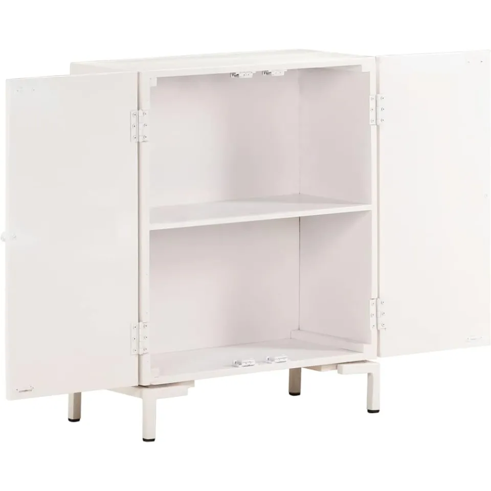 vidaXL Dressoir 60x30x76 cm massief mangohout wit, foto 2