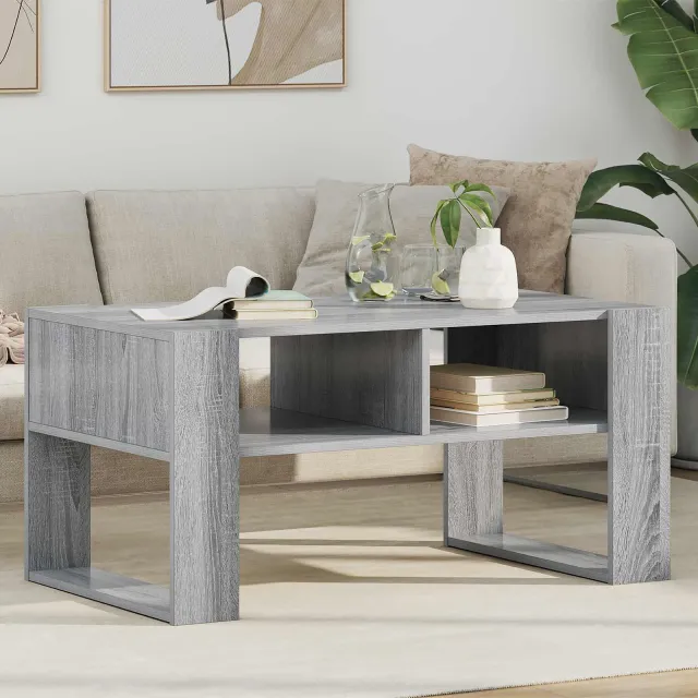 vidaXL Salontafel Sonoma Eiken 92 x 53 x 45 cm Bewerkt hout, foto 2