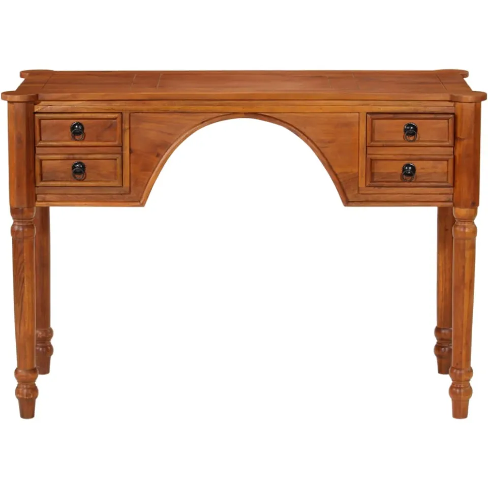 vidaXL Bureau met lades 110x50x76 cm massief acaciahout bruin, foto 2