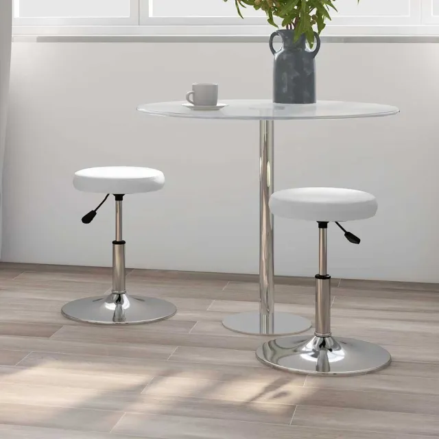 vidaXL Eetkamerstoelen 2 st kunstleer wit, foto 2