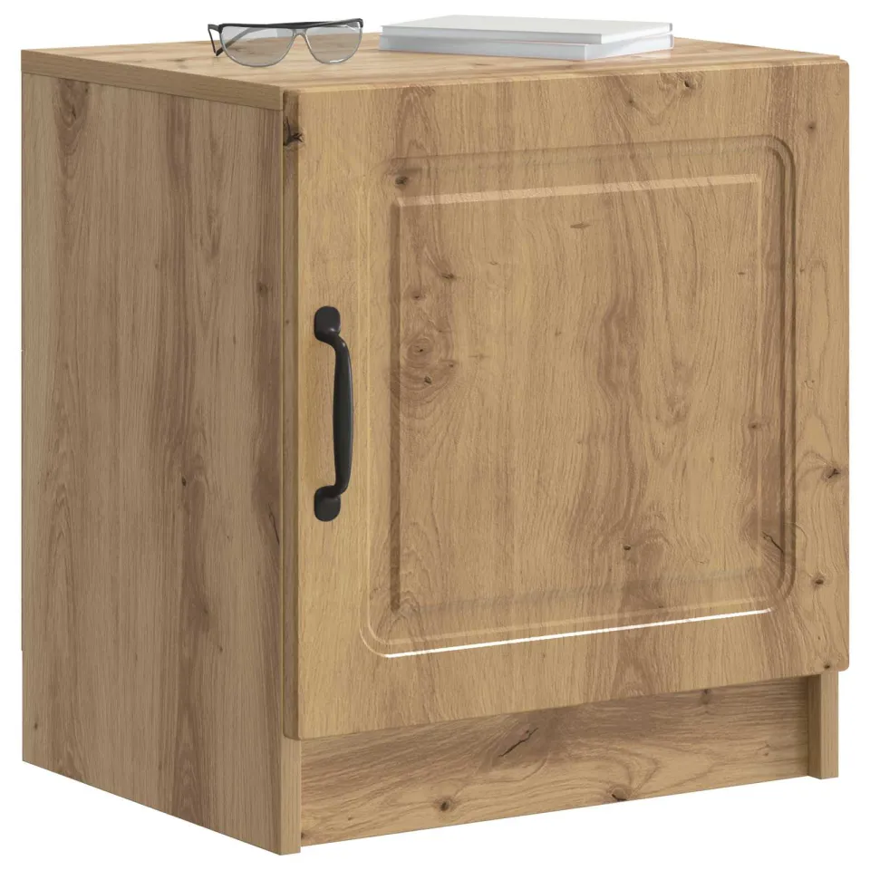 vidaXL Nachtkastje Artisanaal eiken 43 x 34,5 x 47 cm Bewerkt hout Bruin
