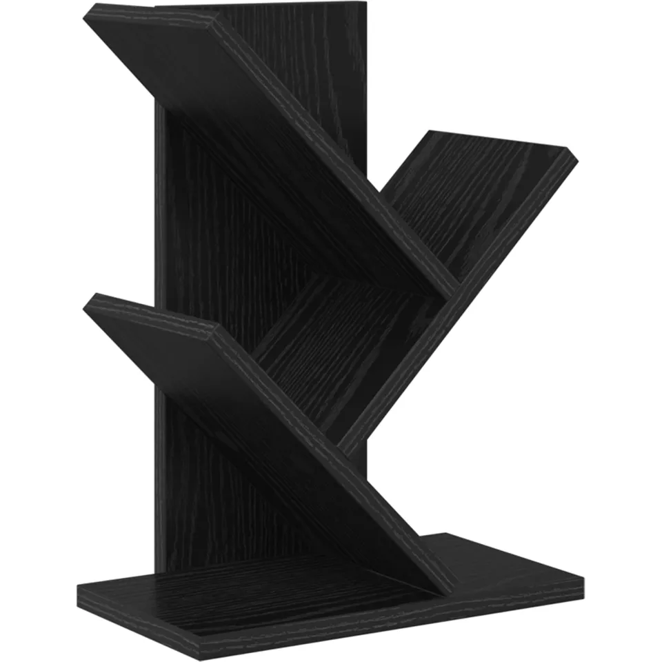 vidaXL Boomvormige boekenplank met 3 planken 30 x 18 x 40 cm zwart, foto 3