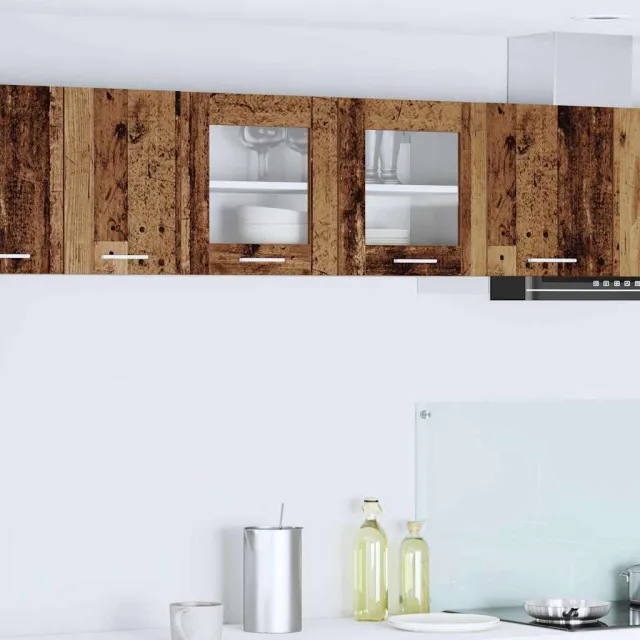 vidaXL Hangkast Oude Hout en Wit 80 x 31 x 40 cm Bewerkt hout Bruin