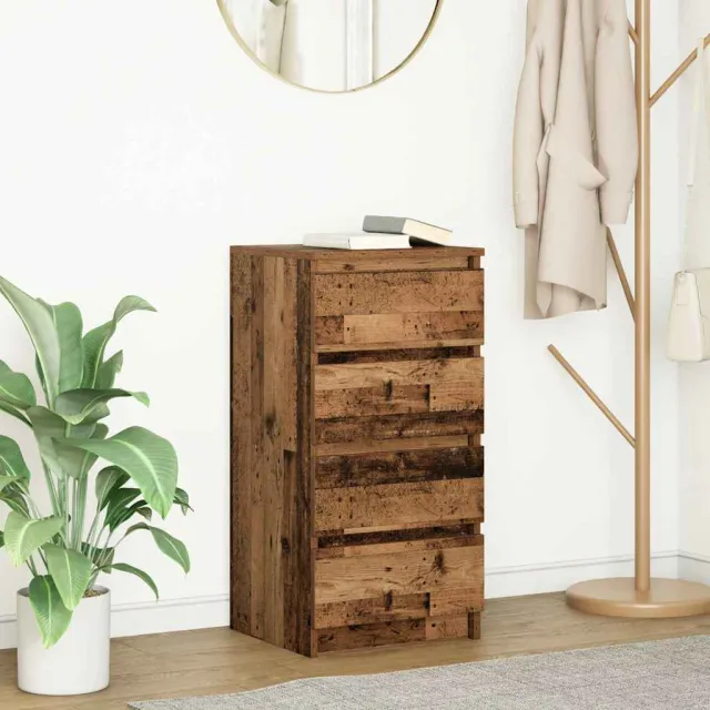 vidaXL Dressoir 37,5x35x76 cm bewerkt hout oud houtkleurig bruin, foto 2