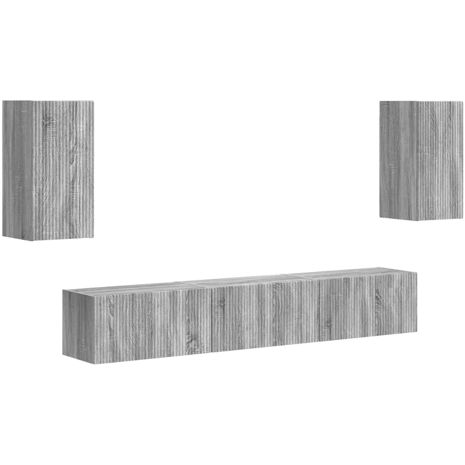 vidaXL Tv-meubelset 5 st Grijs Sonoma Bewerkt hout, foto 3
