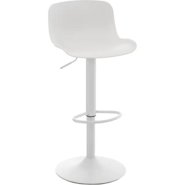 Luxe Comfort Barkruk - Verstelbaar - Wit wit/wit