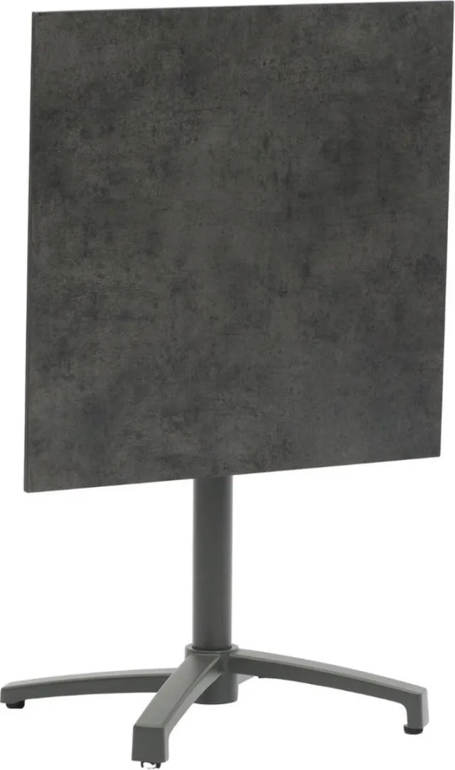 Normin Inklapbare vierkante terrastafel Gent 70 cm | 4 personen | Black Brown/Black | HPL & aluminium Black, Grey