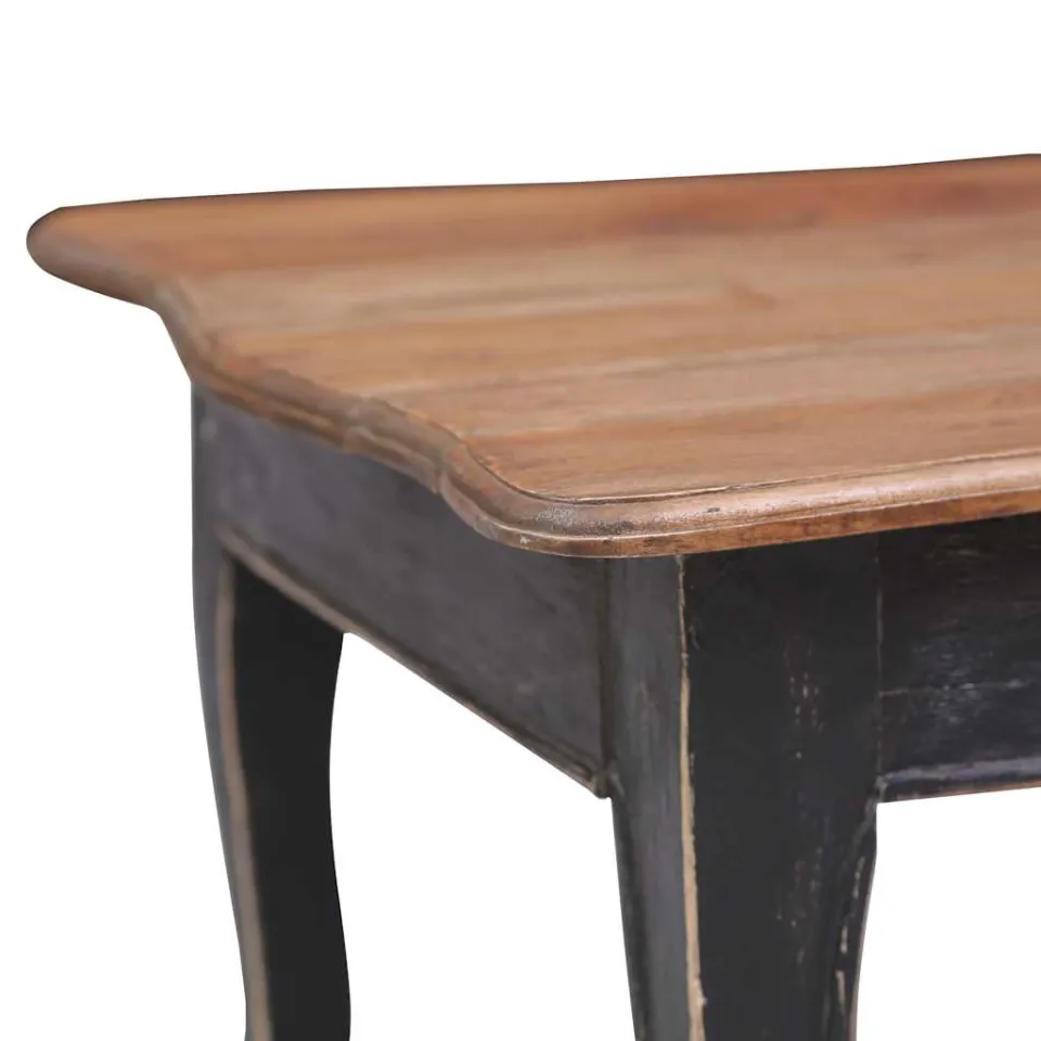 vidaXL Salontafel 120x60x45 cm massief mahoniehout zwart, foto 4