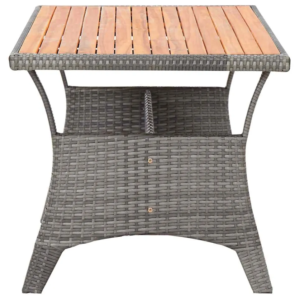 vidaXL Tuintafel 120x70x66 cm massief acaciahout grijs, foto 3