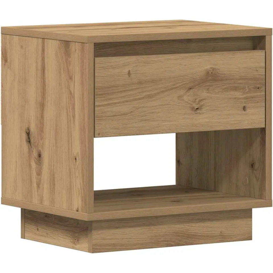 vidaXL Nachtkastje Artisan Eiken 45 x 34 x 44 cm Bewerkt hout, foto 3