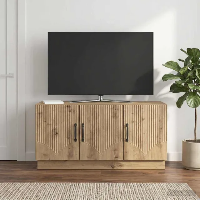 vidaXL TV-kast 99 x 34,5 x 47 cm Artisanaal eiken Bewerkt hout, foto 2